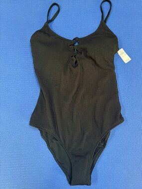 aerie Black One-Piece Cheeky Swimsuit